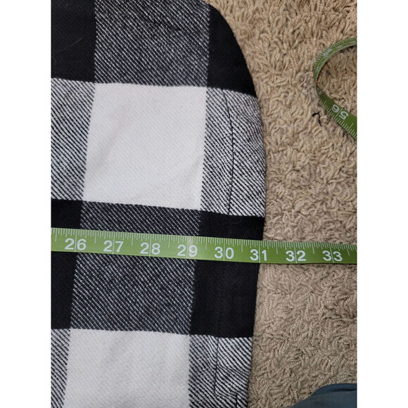 Lucky Brand Black White Plaid Flannel Shacket Jacket, sz Large - Picture 11 of 12